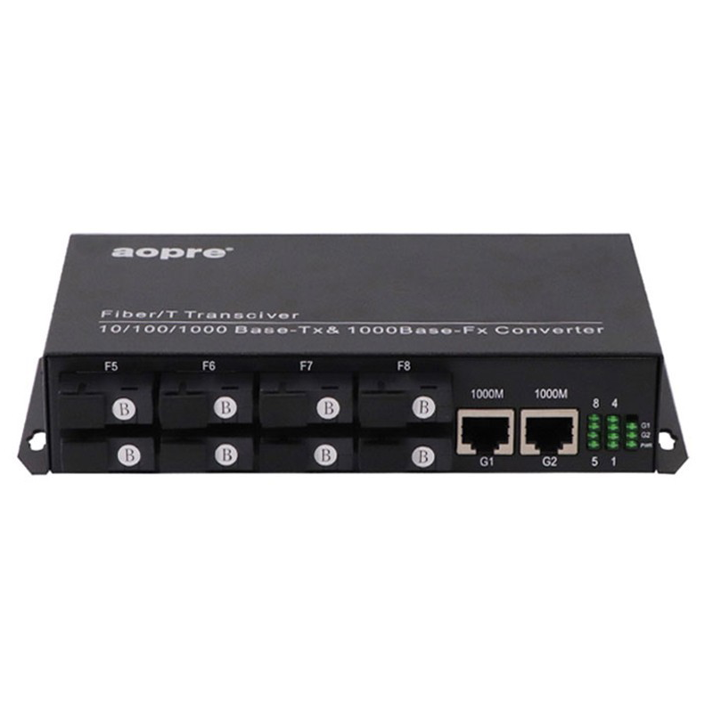 彙聚型百兆/千兆8光2電交換機